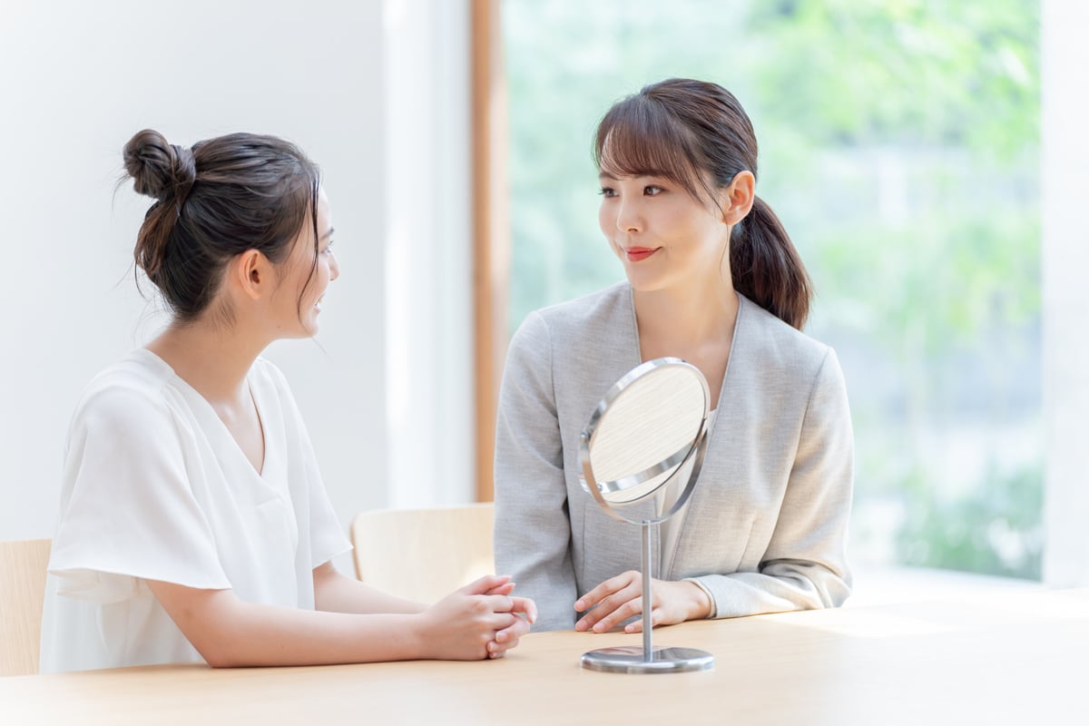 attractive japanese woman beauty consultant